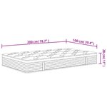 vidaXL Matelas à ressorts ensachés moyen 100x200 cm