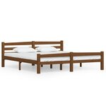 vidaXL Cadre de lit sans matelas marron miel bois massif pin 180x200cm