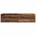 vidaXL Cadre de lit avec tiroir Bois Ancien 90 x 200 cm Pin massif