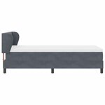 vidaXL Lit Box Spring avec Matelas Gris Foncé 90x200 cm en Velours