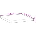 vidaXL Dessus de table carré 50x50x4 cm bois massif d'acacia
