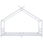 vidaXL Cadre de lit d'enfant Blanc Bois de pin massif 90x200 cm