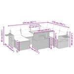 vidaXL Salon de jardin avec coussins 8 Pièces beige résine tressée