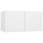 vidaXL Ensemble de meubles TV 8 Pièces Blanc Bois d'ingénierie