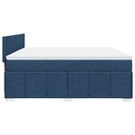 vidaXL Sommier à lattes de lit avec matelas Bleu 200x200 cm Tissu