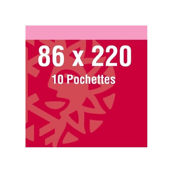 Pochettes noires 86 x 220 mm pour carnets Croix Rouge.