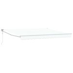 vidaXL Auvent Rétractable Blanc 400 × 300 cm Polyester et Aluminium