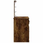 vidaXL Coiffeuse avec lumières LED chêne fumé 90x42x132 5 cm