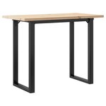vidaXL Table à manger cadre en O 100x50x75 5 cm bois pin massif acier