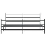 vidaXL Cadre de lit métal sans matelas avec pied de lit noir 193x203cm