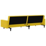 vidaXL Canapé-lit 2 places jaune velours