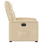 vidaXL Fauteuil inclinable électrique crème tissu microfibre