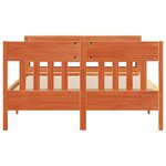 vidaXL Cadre de lit sans matelas cire marron 160x200cm bois pin massif
