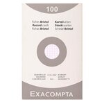 Étui De 100 Fiches - Bristol Quadrillé 5x5 Non Perforé 125x200mm - Blanc - X 12 - Exacompta
