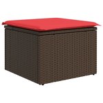 vidaXL Salon de jardin 8Pièces avec coussins marron résine tressée acacia