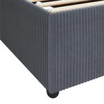 vidaXL Cadre de lit avec matelas Gris foncé 160 x 200 cm tissu
