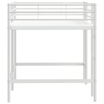 vidaXL Lit mezzanine pour enfants Blanc 90 x 200 cm Acier