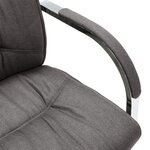 vidaXL Chaise de bureau cantilever Gris Tissu