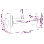 vidaXL Canapé causeuse rouge bordeaux 110 cm similicuir