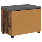 vidaXL Banc d'entrée avec coussin Bois ancien 60 x 38 x 46 cm