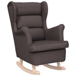 vidaXL Chaise à bascule marron foncé 74x90x102 cm tissu