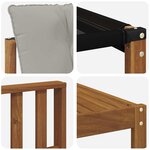 vidaXL Ensemble de canapés d'extérieur 6 pc Gris Naturel et Clair