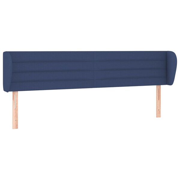 vidaXL Tête de lit avec oreilles Bleu 183x23x78/88 cm Tissu