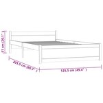 vidaXL Cadre de lit Blanc Bois massif 120x200 cm