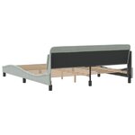 vidaXL Cadre de lit sans matelas gris clair 180x200 cm velours