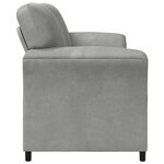 vidaXL Sofa 3 places Gris clair 198 x 83 x 95 cm Velours