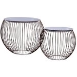 vidaXL Tables basses 2 Pièces Doré