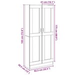 vidaXL Buffet haut chêne artisanal 82 5x30 5x185 cm bois d'ingénierie
