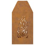 vidaXL Braise Marron 50 x 50 x 100 cm Acier