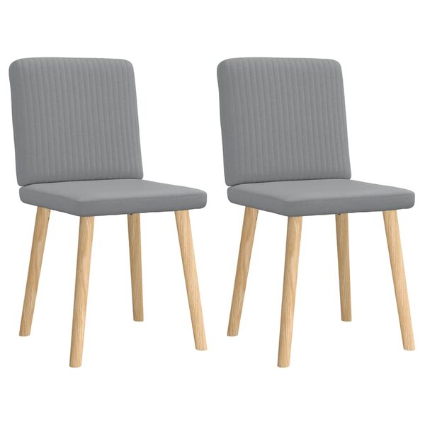 vidaXL Chaises à manger lot de 2 gris clair tissu