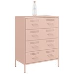 vidaXL Buffet rose 68x39x89 cm acier