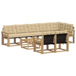 vidaXL Ensemble de canapés d'extérieur 9 pc Blanc et Beige