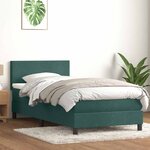 vidaXL Sommier à lattes de lit et matelas vert foncé 80x220 cm velours