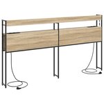 vidaXL Tête de lit avec étagère Chêne sonoma 200 cm Bois d'ingénierie