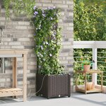 Jardinières vidaXL avec système d'irrigation en eau Marron