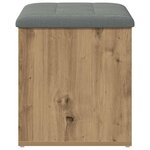 vidaXL Banc de rangement chêne artisanal 62x42x45 cm bois d'ingénierie