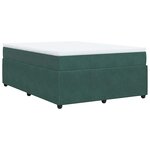 vidaXL Sommier à lattes de lit et matelas Vert foncé 140x190cm Velours