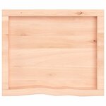 vidaXL Dessus de table 60x50x(2-6) cm bois de chêne massif non traité