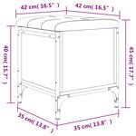 vidaXL Banc de rangement sonoma gris 42x42x45 cm bois d'ingénierie