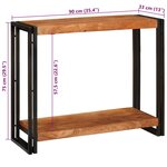 vidaXL Table console Marron 90 x 33 x 75 cm Bois d'acacia massif