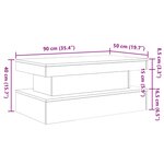 vidaXL Table basse avec lumières LED chêne artisanal 90x50x40 cm