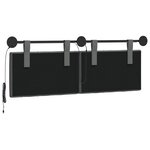 vidaXL Tête de lit suspendue Avec lumière LED Gris foncé Tissu