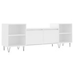 vidaXL Meuble TV Blanc 160x35x55 cm Bois d'ingénierie