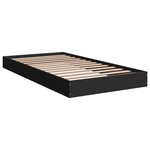 vidaXL Cadre de lit sans matelas noir 100x200 cm bois d'ingénierie