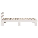 vidaXL Cadre de lit Blanc 100 x 200 cm Bois de pin massif