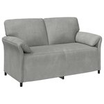 vidaXL Sofa 2 places Gris clair 158 x 83 x 95 cm Velours